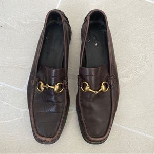 Gucci Brown Leather Loafers 7